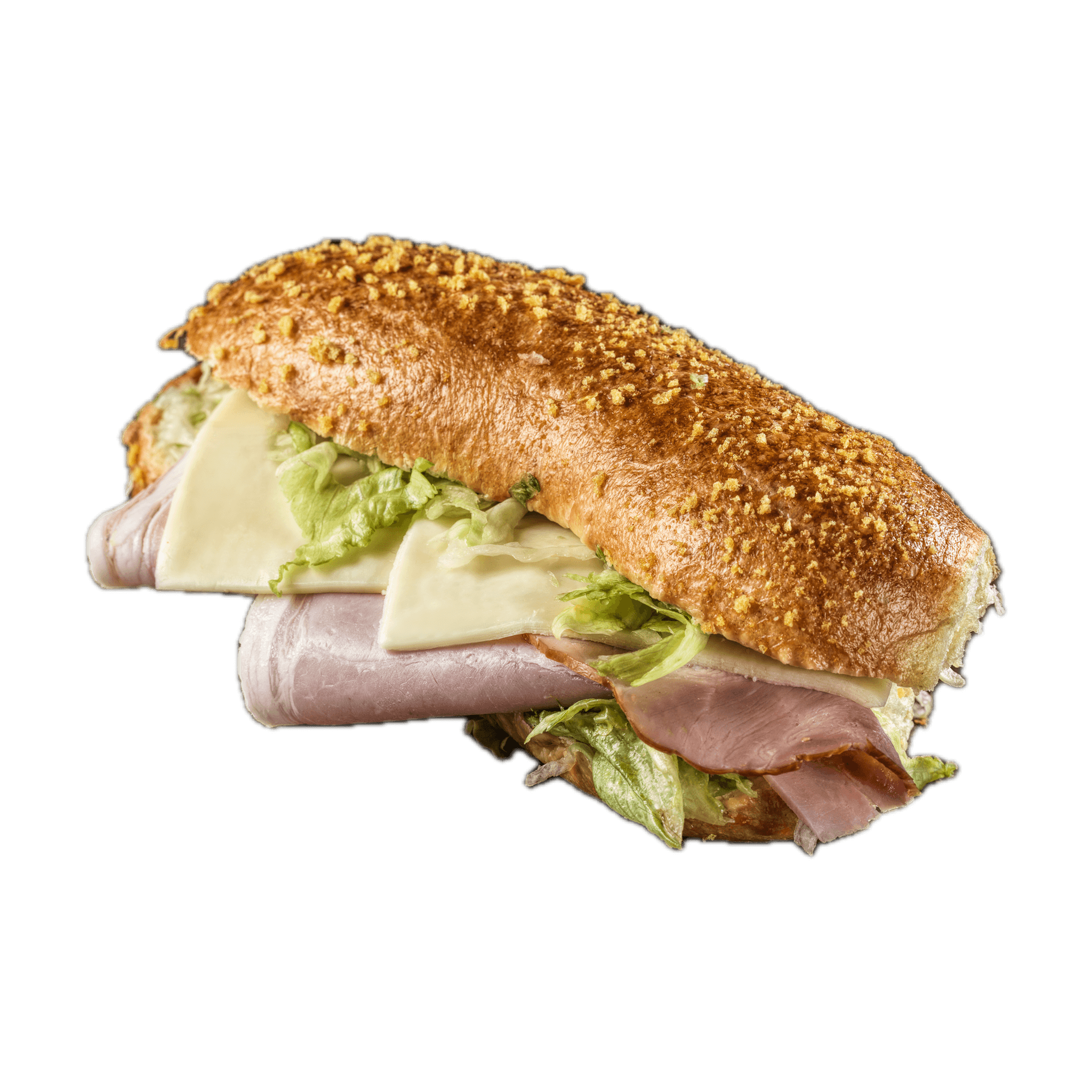 Flute m. skinke & ost