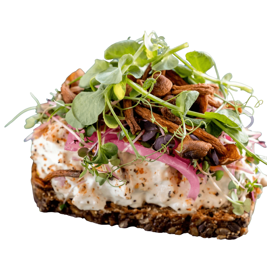 Kyllingesalat med sprødstegte svampe
