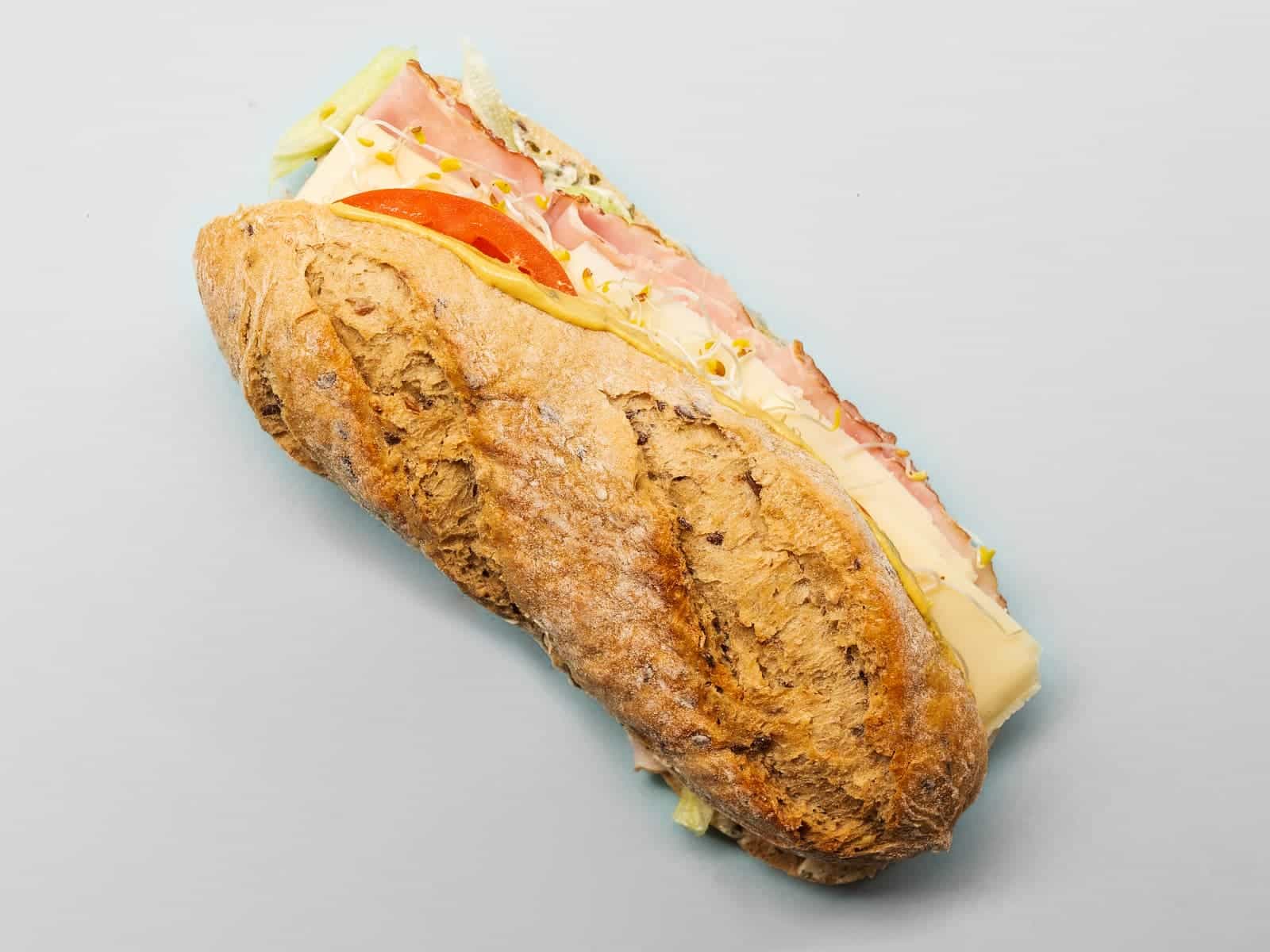 Skinke & ost m/sennep