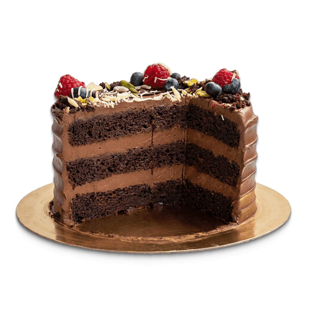 Mathilda Cake: Vegan Dark Chocolate 25cm (12/15 personer)