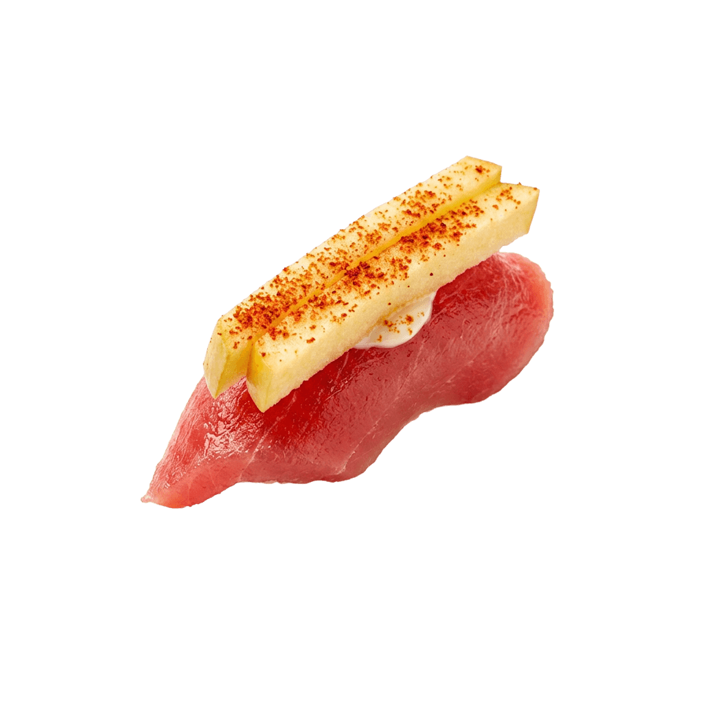 Tun med spicy mango nigiri