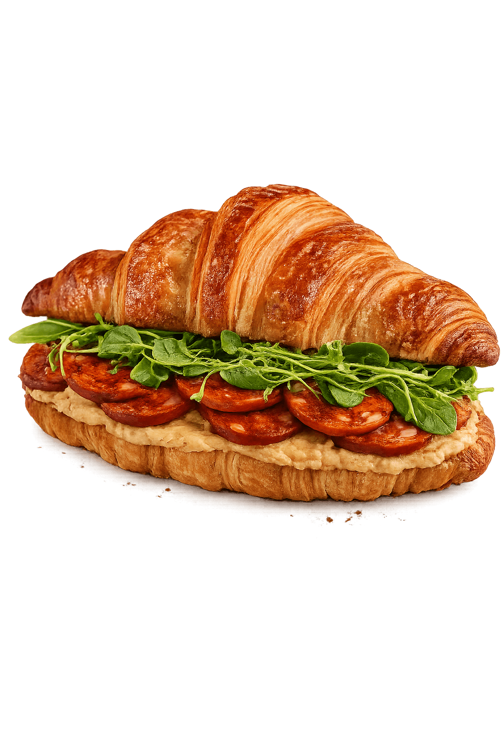 Croissant med Chorizo & Hummus