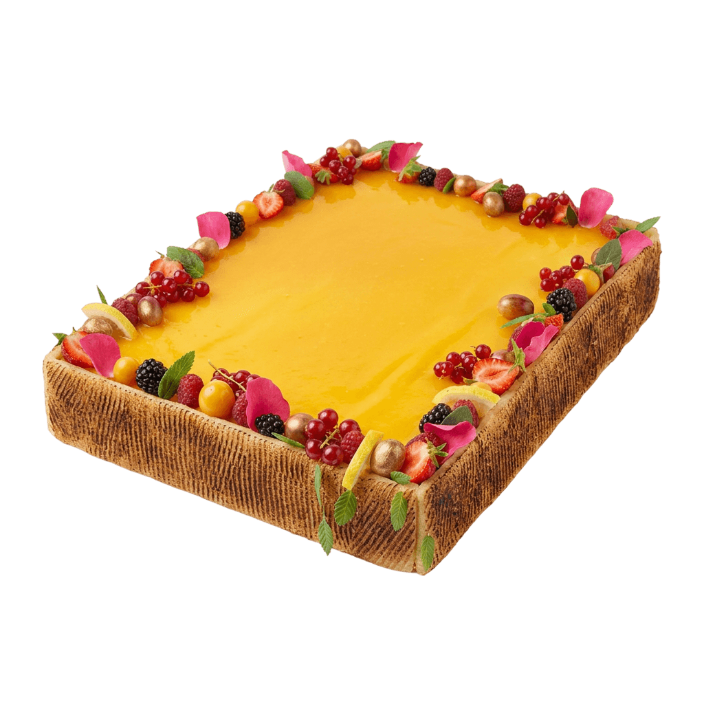 Kage med passions- og chokolademousse