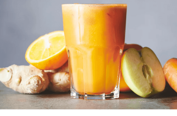Juice A: Orange, Apple, Carrot, Ginger
