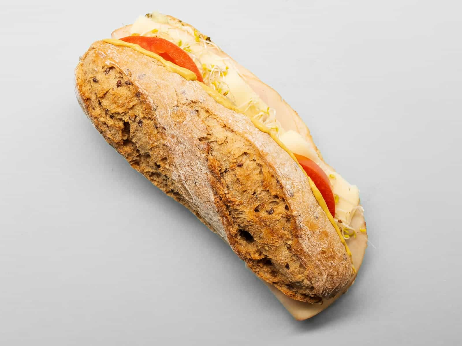 Kalkun m/emmentaler og sennep