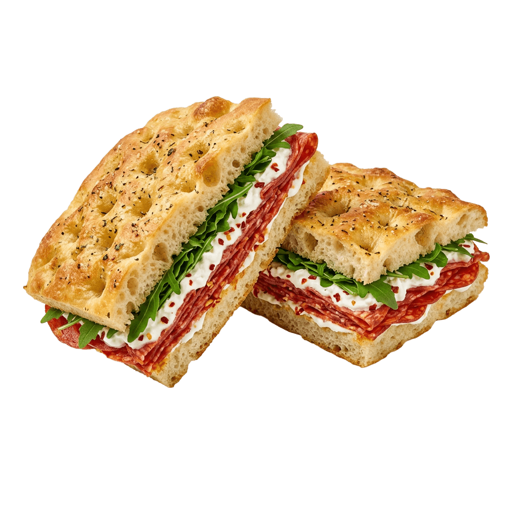 Salami Picante Focaccia