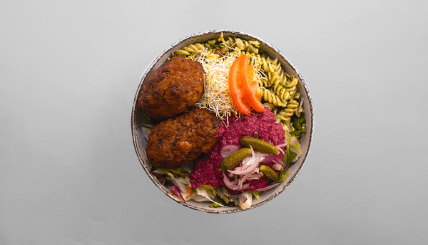 2 Frikadeller m/rødkålsdressing